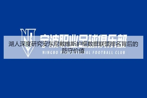 湖人深度研究安东尼戴维斯护框数据联盟排名背后的防守价值